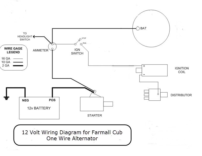 1 Wire Alternator - Farmall Cub
